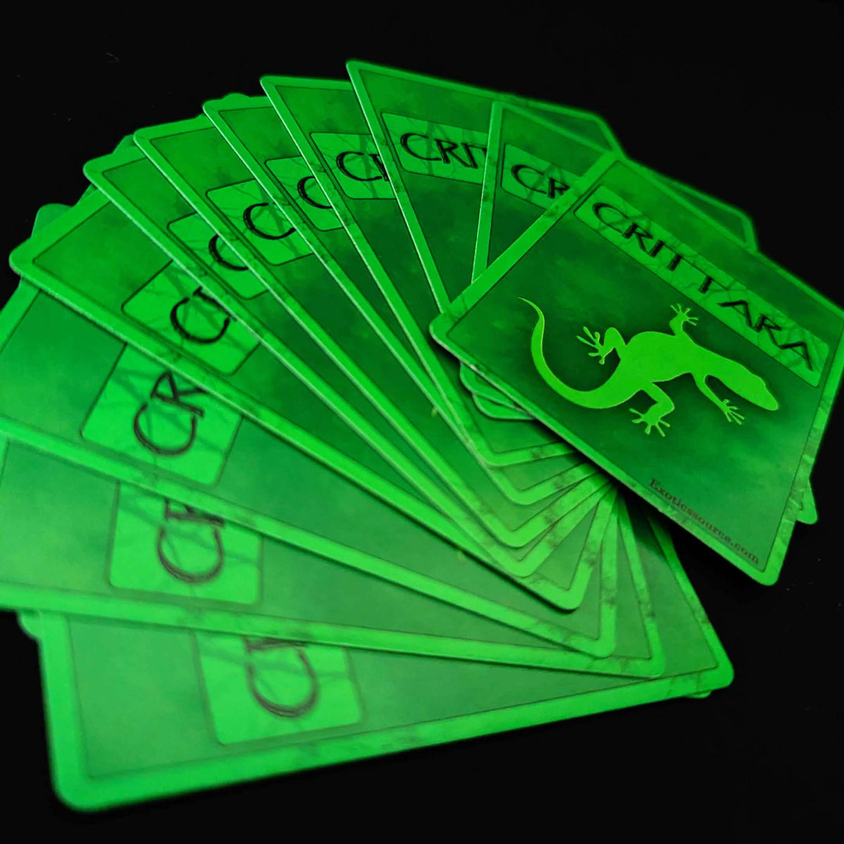 Back View of Crittara Cards